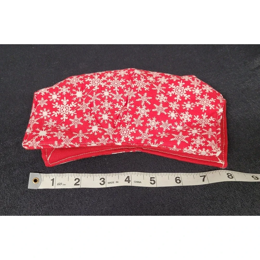 Christmas Bowl Cozy/Holder Red Snowflakes Small to Medium